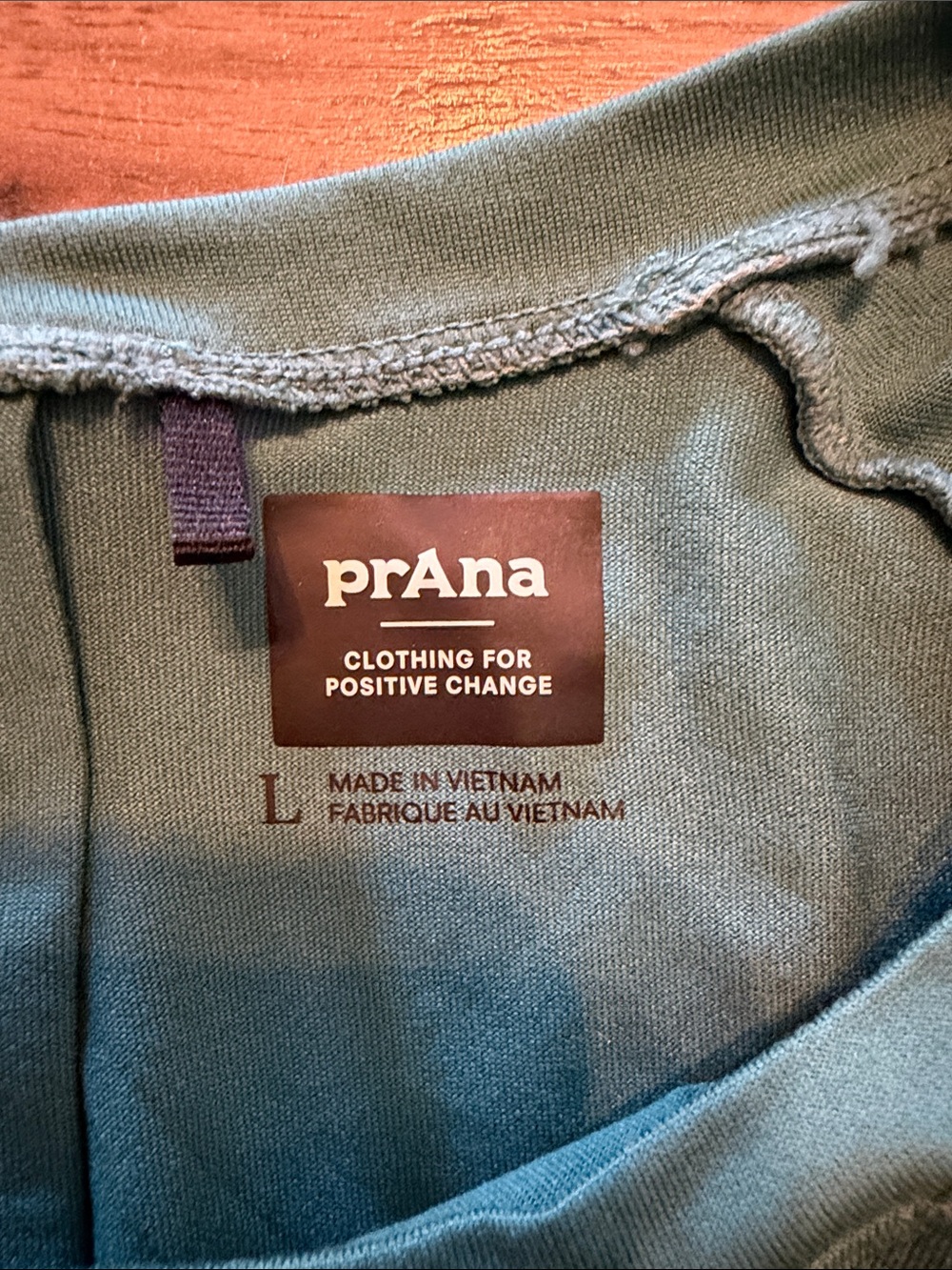 Prana Teal Short Sleeve Relaxed Top - Picture 2 of 2